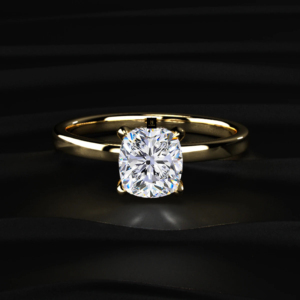 Anillo solitario con diamante cultivado en laboratorio, doble halo oculto, en oro, plata, amarillo, blanco, rosa, con brillo radiante, elegancia atemporal. - Product Image 5
