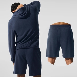 Conjunto de Sudadera con Capucha y Pantalones Cortos de Algodón para Hombre al por Mayor, Traje Deportivo Casual de Verano, Conjunto Corto Personalizado OEM ODM - Product Image 2