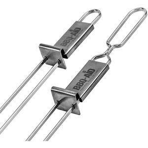 Brochetas Premium de Acero Inoxidable de Doble Punta para Barbacoa, Palitos de Kebab de Liberación Rápida para Verduras y Carne para Asar - Product Image 1