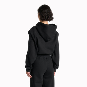 ชุดฮู้ดดี้ครอปผ้าฟลีซหนานุ่มและกางเกงจ็อกเกอร์สำหรับผู้หญิง สตรีทแวร์ ผลิตแบบ OEM ชุดวอร์มขายส่ง ผู้จัดจำหน่าย ODM - Product Image 3