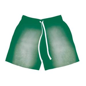 Custom <b>Men's</b> 100% Cotton Sport <b>Shorts</b> Distressed Embroidery <b>Patch</b> Raw Hem Sun Faded Vintage Style - Product Image 5