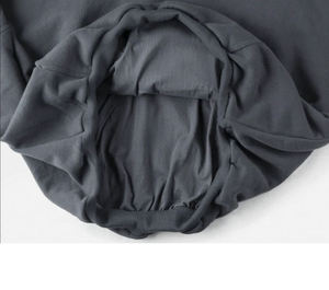 Sudadera con capucha oversize de poliéster rasgado con efecto desgastado, color negro, para hombre / Sudaderas con capucha de corte holgado de talla grande para hombre - Product Image 2