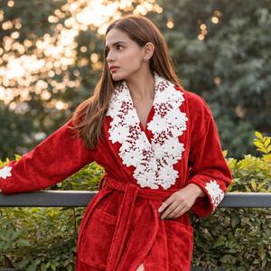 Albornoz de Lujo para Mujer, Elegante y Discreto, con Nombre Bordado Personalizado, Suave, para Spa, Regalo de Boda para Novia o Dama de Honor, 100% Algodón Peinado Premium - Product Image 6