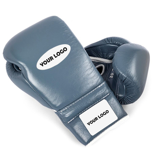 Gants de boxe en cuir personnalisés 12 oz avec fermeture auto-agrippante, doigts entièrement couverts, antidérapants, respirants, équipement d'entraînement extérieur pour adultes unisexe - Product Image 2