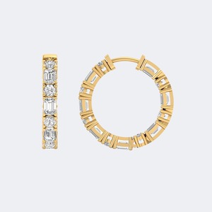 Boucles d'oreilles en diamant cultivé en laboratoire, 5.15 CTW, plusieurs formes, coupe brillante, pour femmes, en argent Sterling 925, couleur E F, VS VVS, bijoux de luxe, cadeau - Product Image 3