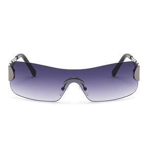 Lmamba 8127 Fashion Y2k <b>Sunglasses</b> Women Oversized Rimless <b>Sunglasses</b> Wrap Around Designer Sports <b>Sunglasses</b> 2024 - Product Image 4
