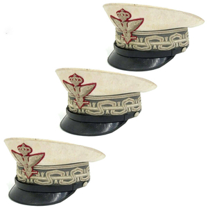 Gorra de Visera Bordada con Bullion Blanco y Emblema de Águila Dorada, Sombrero Formal para Hombre, 56-58CM, Hecho a Mano para Uso Profesional - Product Image 5