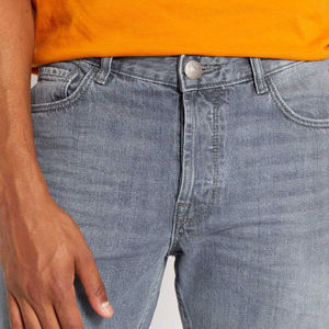 2026 High Raise Men's Winter Jeans 100% Organic Cotton Customized Color Logo Slim Straight-leg Plus Size Boys Fashion OEM - Product Image 4