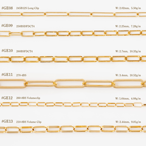 Colliers en or massif tendance et minimalistes de la marque Nakagawa Corporation Japon OEM, bijoux en forme de trombones pour femmes - Product Image 3
