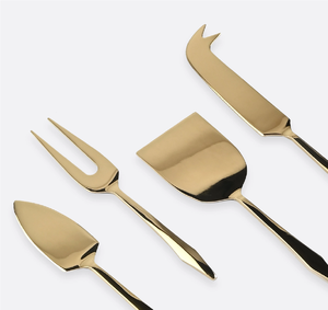 Brass Cheese Set Customized <b>MOP</b> And Brass <b>Handle</b> Factory Price Cheese Knife Slicer Set Cheese Tools - Product Image 2