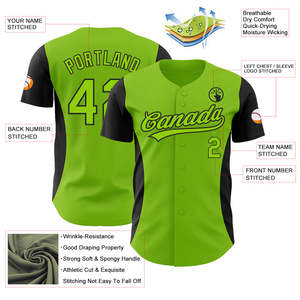 Maillot de baseball bleu marine boutonné, maille respirante de qualité supérieure, vêtements d'équipe, fournisseur pour commandes en gros, directement de l'usine - Product Image 3