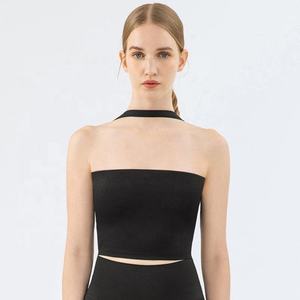 Débardeur court ajusté pour femme, respirant, écologique, en Spandex/Nylon, style bandeau, pour le sport, de qualité supérieure - Product Image 1