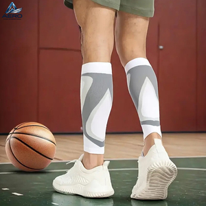 1 par de calcetines de compresión de alta elasticidad, transpirables, ligeros, aptos para correr, gimnasio y deportes, mangas de compresión para pantorrillas - Product Image 3