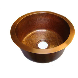 Lavabo de Cobre Antiguo Negro al por Mayor para Baño, Lavabo de Baño de Cobre Hecho a Mano, Lavabos de Baño de Montaje Superior - Product Image 4