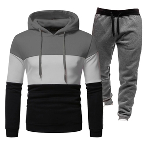 Survêtements en coton épais imprimés unisexe, ensemble sweat à capuche et pantalon de jogging évasé avec logo personnalisé pour hommes et femmes - Product Image 3