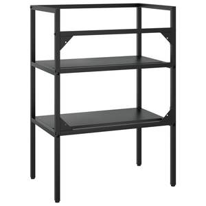 Étagères de salle de bain élégantes en fer noir thermolaqué pour lavabo - Product Image 5