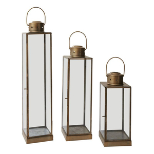 Portavelas de Acero Inoxidable y Vidrio de Alta Calidad con Acabado Dorado, Farol Colgante Decorativo para el Hogar y el Jardín - Product Image 5