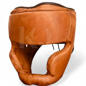 High Quality Leather Martial Arts <b>Head</b> Guard with Comfortable Inner Padding for Safe <b>Training</b> and Gym Sessions - Product Image 2