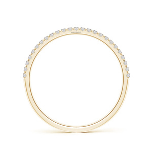 Élégante bague de mariage demi-éternité empilable en diamant de laboratoire rond pour femme en or 10K 14K 18K ou en argent 925 935 - Product Image 3