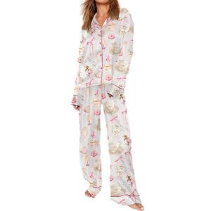 Customized Women's Winter Sleepwear Eco-Friendly Soft Breathable Terry Fabric Front Plus Size OEM/ODM Knee Length Embroidered - Product Image 2