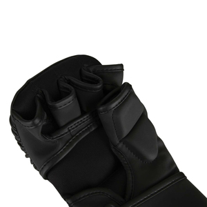 <b>Black</b> PU Boxing Gloves with Gold Foil Eyes <b>Velcro</b> Closure Adult Martial Arts Training Gear - Product Image 4