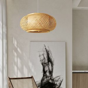 Pantalla de Lámpara Grande de Bambú Negro Natural al por Mayor para Iluminación Destacada, Ideal para Salas de Estar y Comedores Espaciosos - Product Image 4