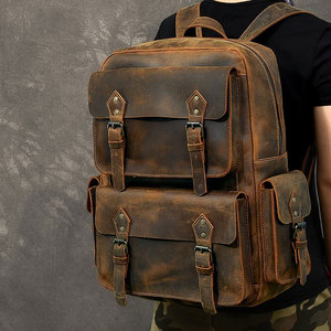 Mochilas Impermeables de la Mejor Calidad en Cuero y Tela 2026, Mochila de Cuero Genuino de Alta Calidad para Uso Unisex - Product Image 6