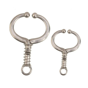 Silver Cow Nose Ring Stainless Steel Automatic Locking <b>Spring</b> Bullnose Pliers Bovine <b>Clip</b> Farming Husbandry Accessory - Product Image 5