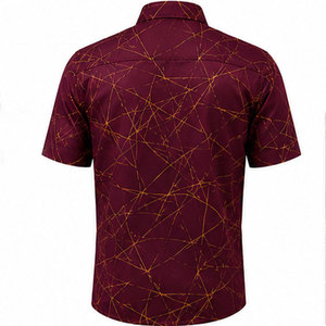 Camisa Casual Estampada para Hombre, con Tela Ligera de Mezcla de Algodón y Patrones Modernos Vibrantes, Camisa de Diseñador - Product Image 2