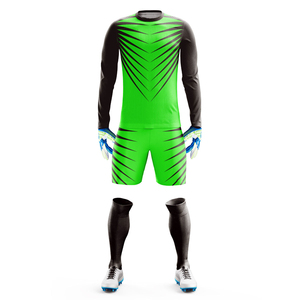 Ensemble de gardien de but pour homme, maillot à manches longues et short, rouge, en polyester respirant, coupe athlétique, toutes saisons - Product Image 2