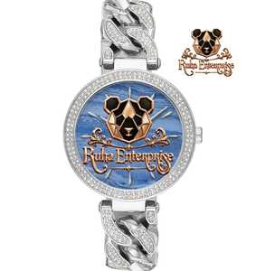 Montre entièrement sertie de diamants Moissanite VVS, mouvement automatique, montre-bracelet faite à la main - Product Image 2