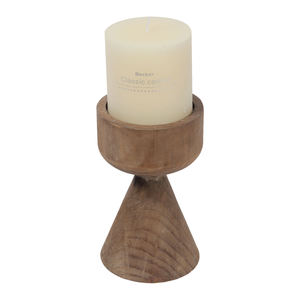 เชิงเทียนไม้ทำมือสุดหรูสไตล์ฟาร์มเฮาส์ทรงสูงแบบเรียบง่ายสไตล์ชนบทสำหรับตกแต่ง - Product Image 5