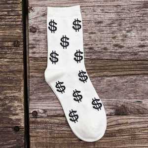 New Men's Casual Breathable White <b>Socks</b> Autumn Cotton Spandex Polyester Soft Comfortable Crew <b>Socks</b> Custom OEM Wholesale - Product Image 2