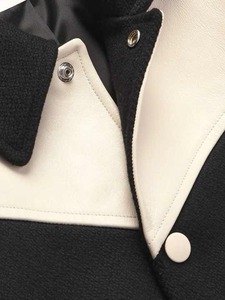 แจ็คเก็ตวาร์ซิตี้แบบใหม่ปี 2024 สำหรับผู้ชาย ปักลายตามสั่ง แขนหนัง แต่งตัวอักษร สำหรับฤดูหนาว - Product Image 2