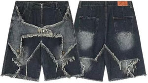 Pantalones cortos de mezclilla para hombre, con doble rodilla, efecto desgastado por el sol, 100% algodón, con relieve, de fabricante de mezclilla. - Product Image 2