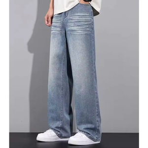 Jeans Skinny Respirants pour Hommes Style Urbain – Vente en Gros, Non Déchirés, Denim Lavé Extensible, Patchwork Uni pour Hommes Jeunes - Product Image 2