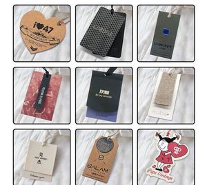 Étiquette suspendue personnalisée en papier kraft imprimé pour vêtements, étiquette noire, étiquette de prix, étiquette de marque pour bijoux et vêtements - Product Image 3