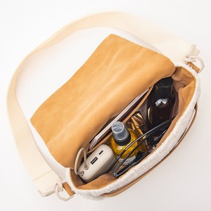 <b>White</b> Sherpa messenger <b>bag</b> daily commuting shoulder <b>bag</b> soft <b>bag</b> versatile design <b>bag</b> casual <b>bag</b> - Product Image 6