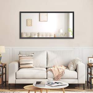 Espejo de baño rectangular moderno de gran tamaño de 60x30 pulgadas con marco negro, espejos de pared grandes decorativos para baño, sala de estar, dormitorio - Product Image 5