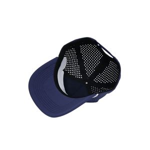 Casquette de golf imperméable à 5 panneaux avec logo personnalisé, respirante, avec trous découpés au laser, séchage rapide, casquette snapback pour hommes et femmes - Product Image 5