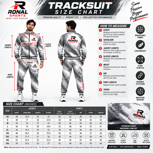 Survêtement Homme RONAL SPORTS à Fermeture Éclair Intégrale, Imprimé Géométrique, Respirant, en Polyester, Vêtement de Sport Automne, Coupe Classique, Poches Latérales - Product Image 6