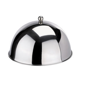 Support à gâteau en acier inoxydable avec finition argentée, couvercle en forme de dôme, accessoires de décoration pour fêtes de Noël à prix avantageux - Product Image 1