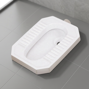 Vistaar Cuvette de toilettes à la turque en céramique blanche émaillée, en grès vitré, avec siphon profond, pour l'exportation, sanitaires - Product Image 6