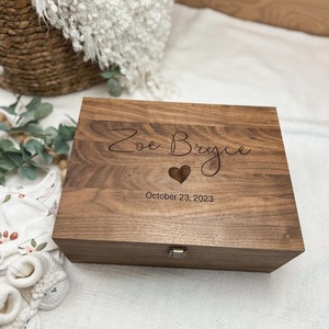 Personalized Custom Baby Keepsake <b>Memory</b> <b>Gift</b> Box-Eco-Friendly Wooden Baby Shower <b>Gift</b> for Home Decoration - Product Image 4
