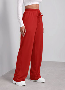 Pantalones de chándal casuales de verano para mujer, de cintura media, con cordón, bolsillos laterales sueltos, elásticos, 100% algodón, control de abdomen, secado rápido - Product Image 2