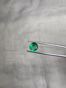 Émeraude naturelle de Zambie de 1,22 ct, taille ronde, pierre précieuse verte pour la fabrication de bijoux, vente en gros, exportation - Product Image 1