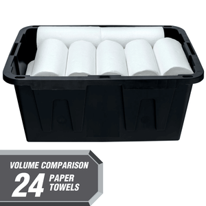 Contenitore di Stoccaggio Grande da 27 Galloni con Coperchio a Scatto, Nero e Rosso, Contenitore in Plastica Resistente - Product Image 2