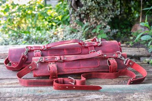 Organisateur de couteaux de chef en cuir personnalisé, protection de luxe, anti-odeur, portable, multifonction, sac de rangement culinaire, ustensiles de cuisine - Product Image 2