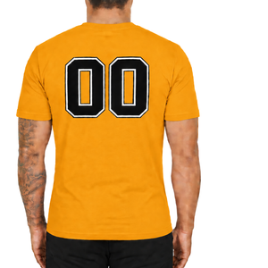 Amber <b>Orange</b> Fitted T <b>Shirt</b> for <b>Men</b> Short Sleeve Crew Neck Custom Printed Slim Fit Casual Cotton Tee Wholesale Streetwear Sports - Product Image 2