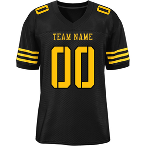 Fabricante de Camisetas de Fútbol Americano Juveniles Personalizadas, Malla de Poliéster, Impresión Digital, Transpirable, Uniformes Escolares, OEM, ODM - Product Image 1